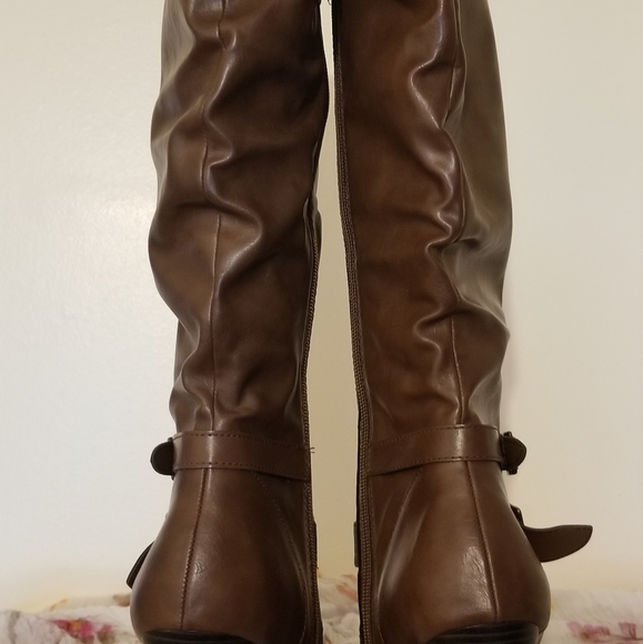 Ruddy 10 M brown leather women's high heel boots - Picture 3 of 5